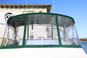 powerboat enclosure front window green