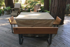 beige sunbrella outdoor table cover