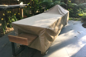 long outdoor table cover beige