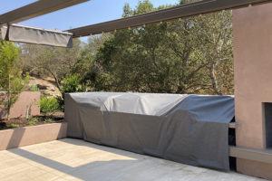 large sunbrella outdoor kitchen cover