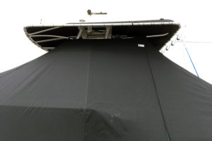 Powerboat cover black top
