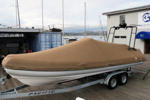 Tan boat cover