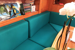 interior salon boat cushionss corner