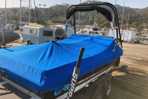 powerboat cover with tent