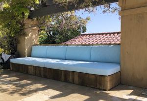 outdoor patio cushion pale blue
