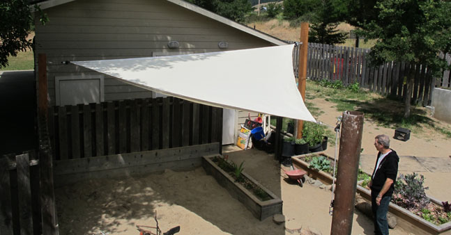 Shade sails into local school!