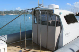 Boat enclosure frame