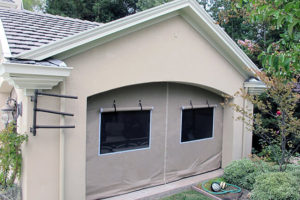 Custom pool house enclosure with windows