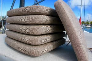 Brown chair cushions