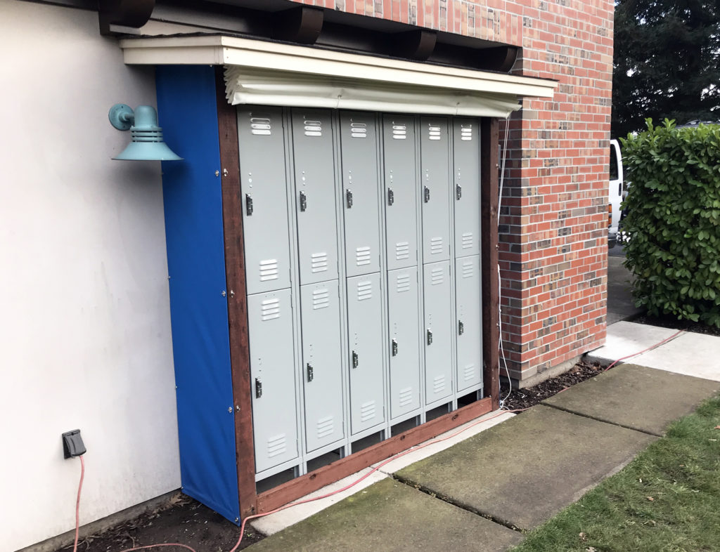 Lockers before The Canvas Works, Sausalito, San Francisco