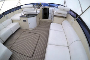 Infinity Luxury Woven vinyl Flooring on flybridge