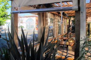 Restaurant Enclosure panels with rolled windows