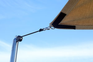 boat awning detail