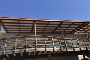 fabric canopy porch underneath