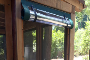 green enclosure window rolled up