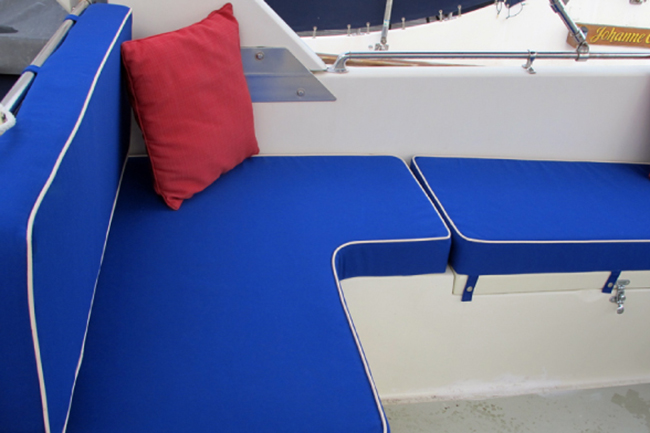 making sailboat cushions